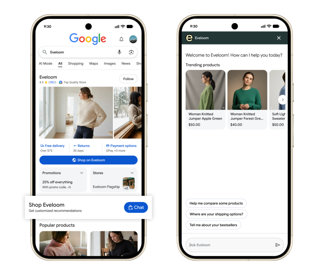 Business Agent Google E-commerce agentique IA