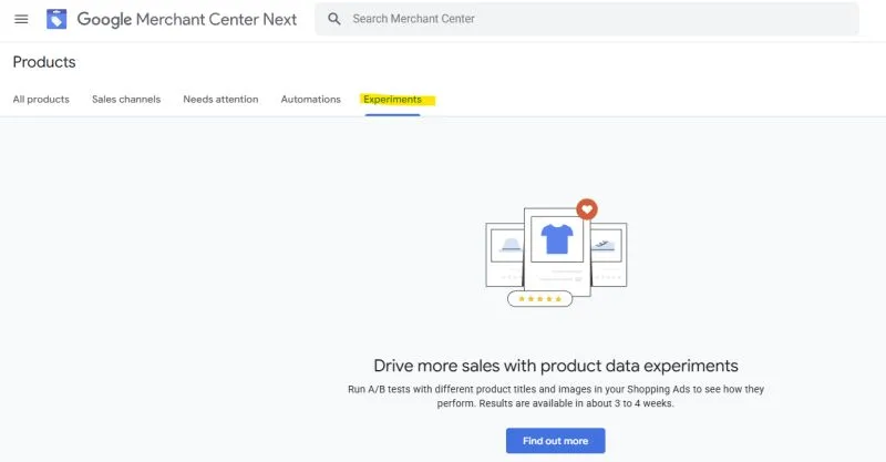 Product Data Experiments Google ouvre l'A B testing sur les données produits Shopping